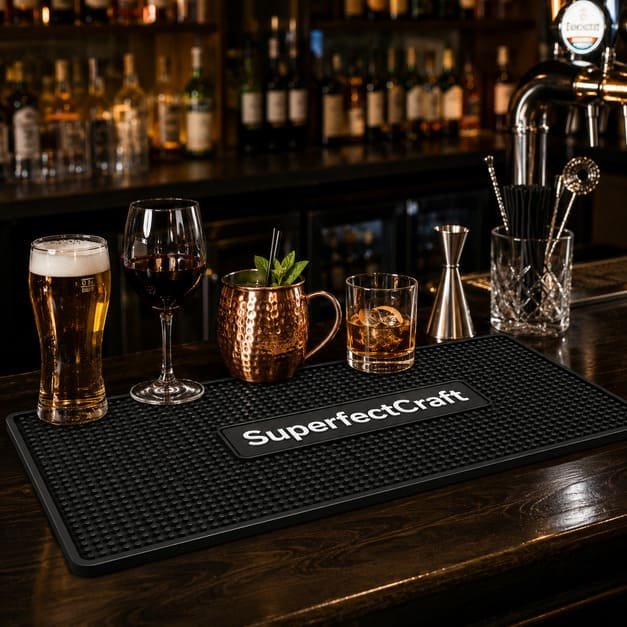Custom Rubber Bar Runner Mat for Restaurant & Pub Promotions