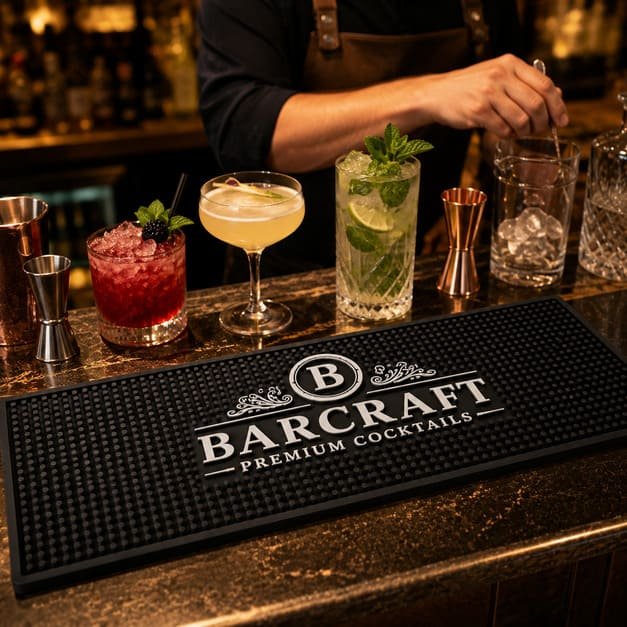 Custom Anti-slip PVC Bar Mat for Cocktail Bars & Beverage Brands