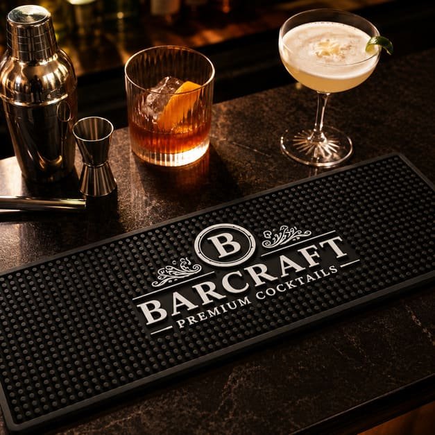 Custom Anti-slip PVC Bar Mat for Cocktail Bars & Beverage Brands