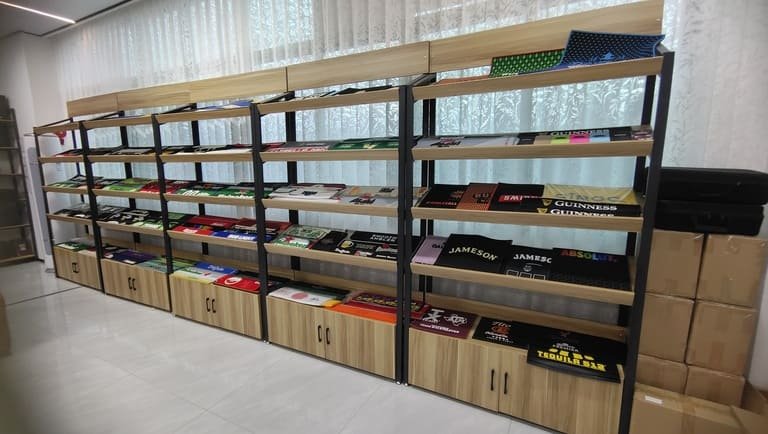 Commercial mat samples for different customers