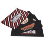Custom Barber Station Mat With Full Color 3D PVC Logo - thumbnail 1