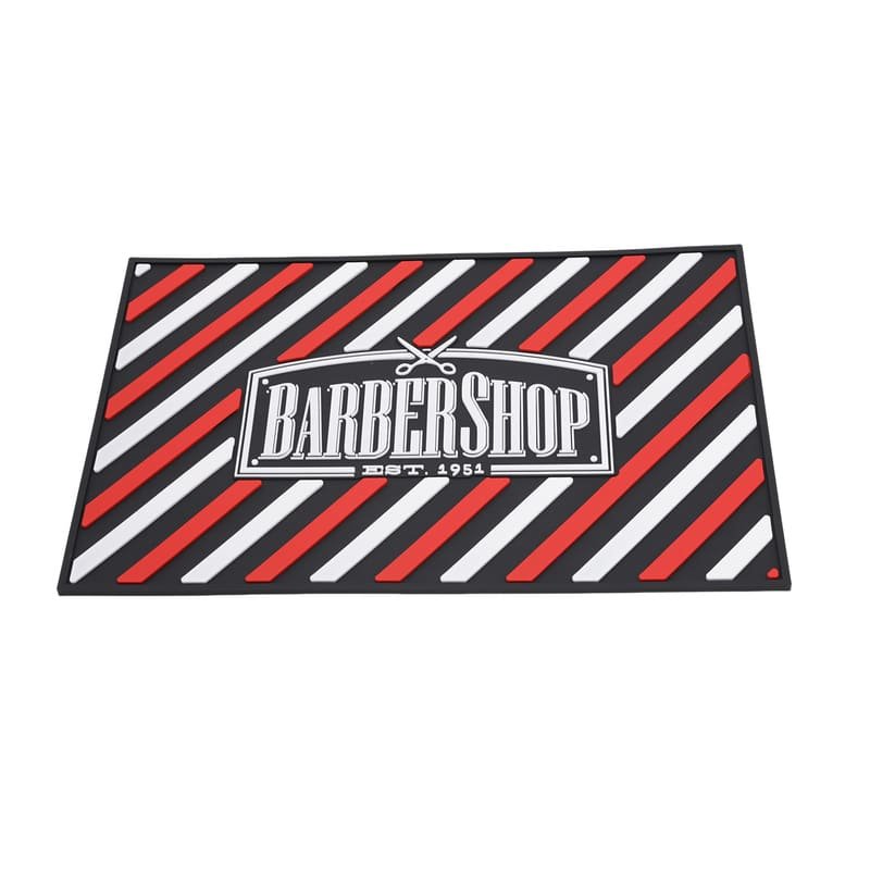Custom Barber Station Mat With Full Color 3D PVC Logo - image 3