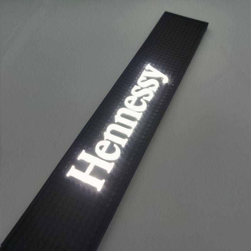 Custom LED Light-Up Bar Mat With Illuminated Logo - image 3