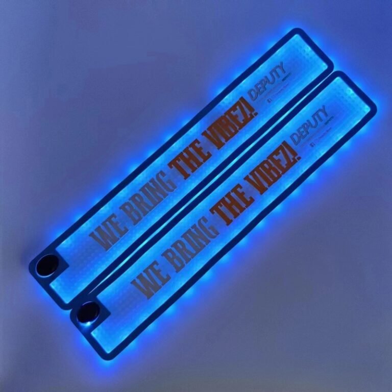 Custom LED Light-Up Bar Mat With Illuminated Logo