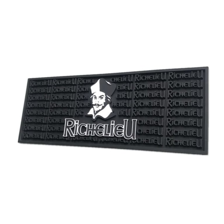 Custom Logo Spill-Resistant PVC Bar Rail Mat