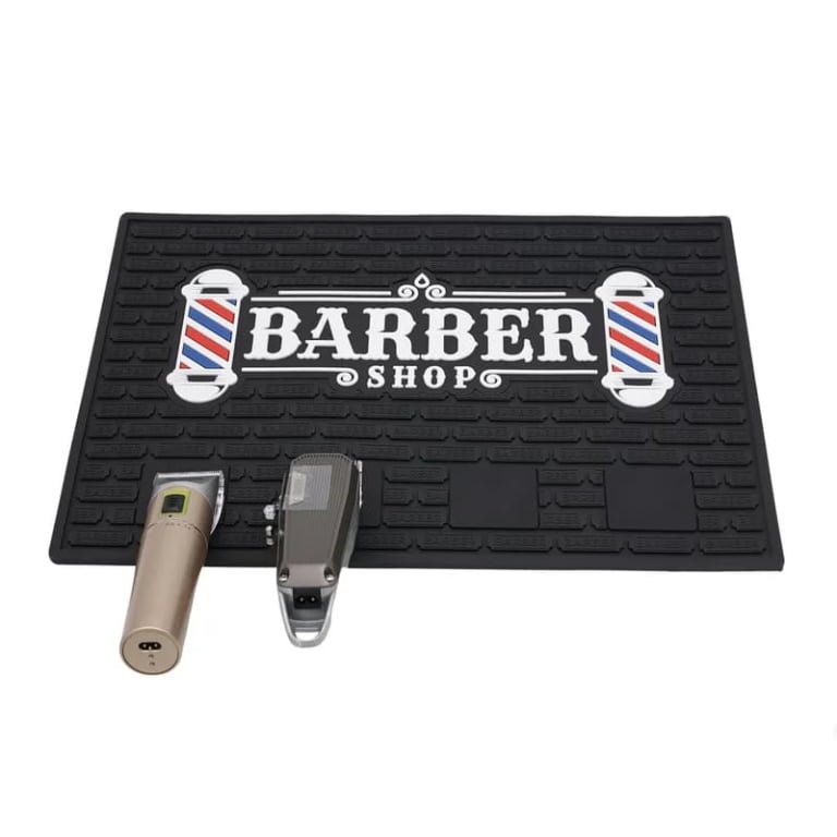 Custom Multi-Zone Barber Workstation Mat
