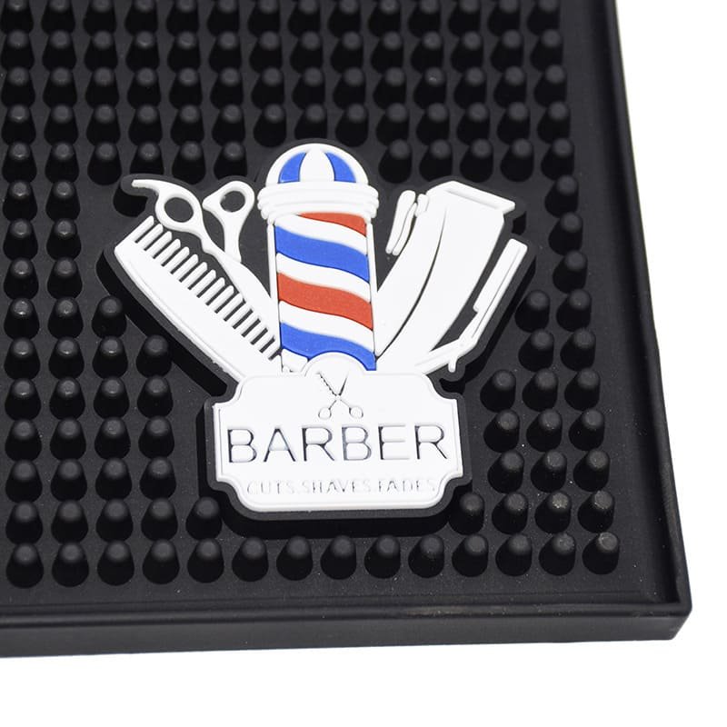 Custom PVC Barber Tool Mat With Raised Logo - image 3