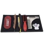 Custom PVC Barber Tool Mat With Raised Logo - thumbnail 1