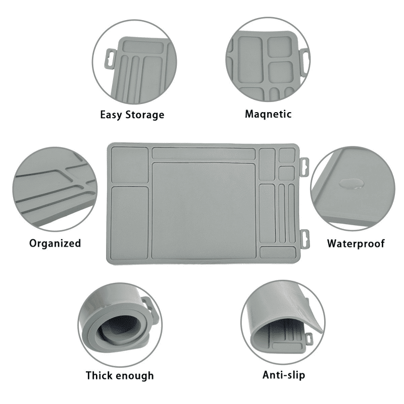 Custom Printed Logo Eco-Friendly Square Rubber Pit Workbench Repair Mat - image 2